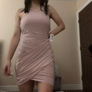 Blush colored short dress